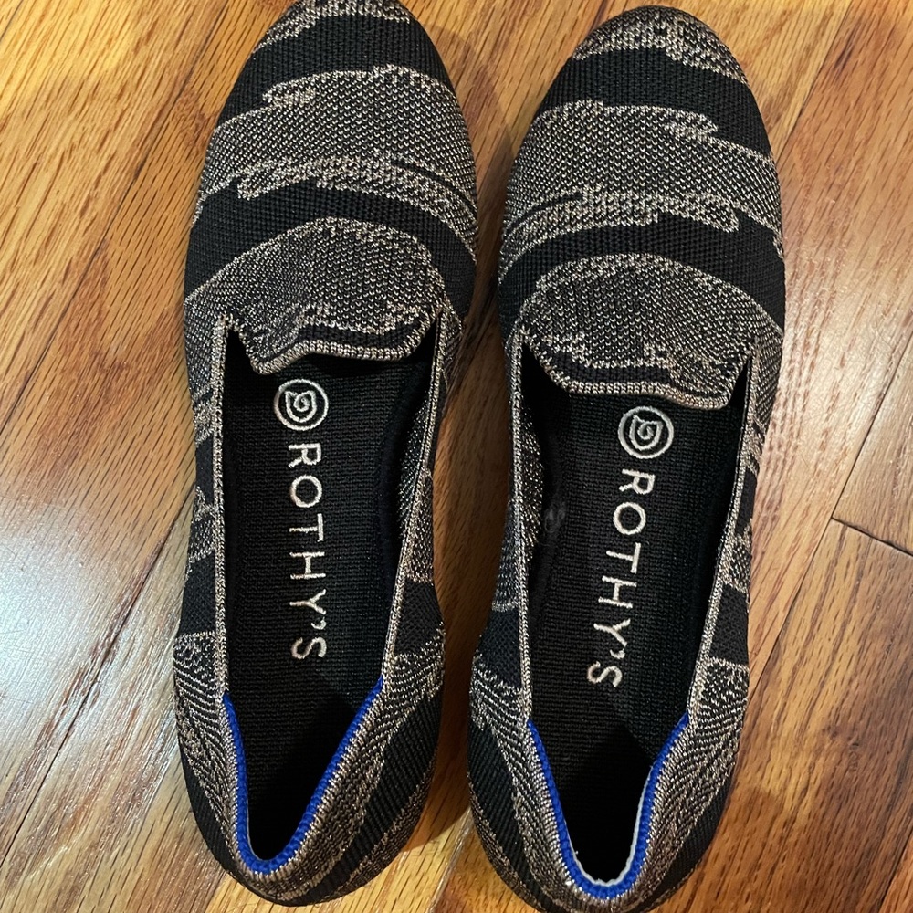 Rothys Golden Shimmer Loafers - size 6.5